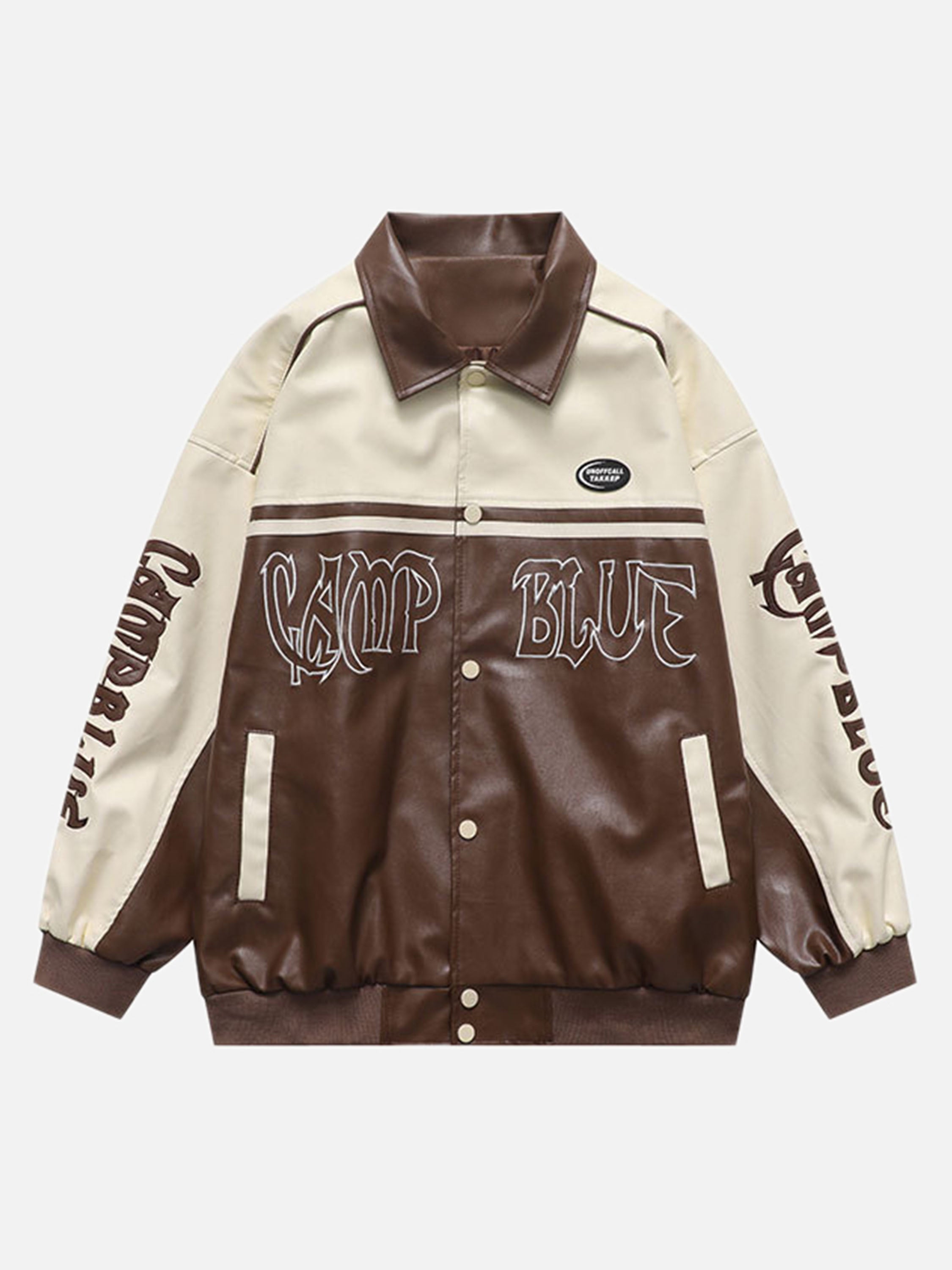 The Vimiaparty Vintage Letter Embroidered Baseball Jersey