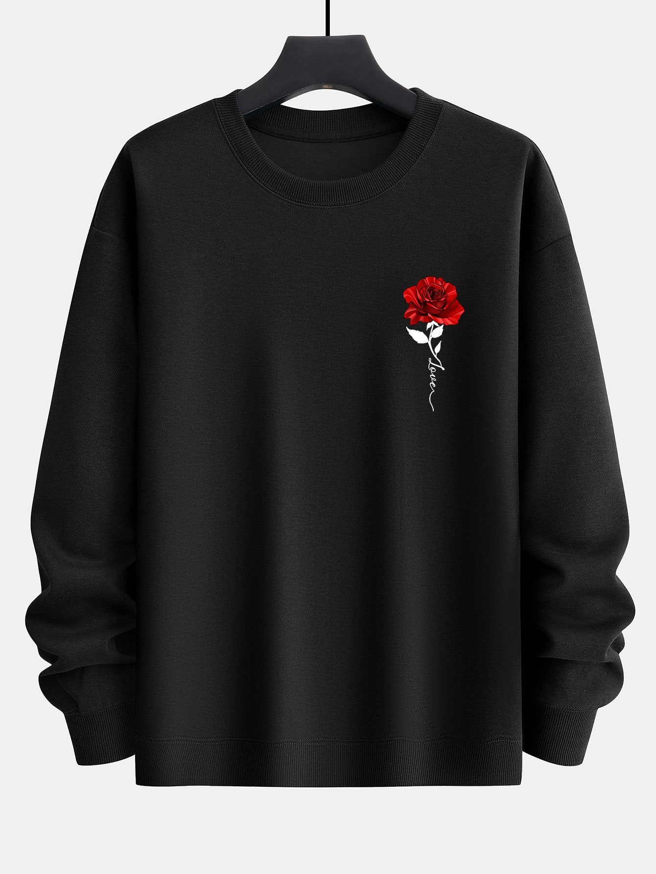 Rose Print Relax Fit Sweatshirt