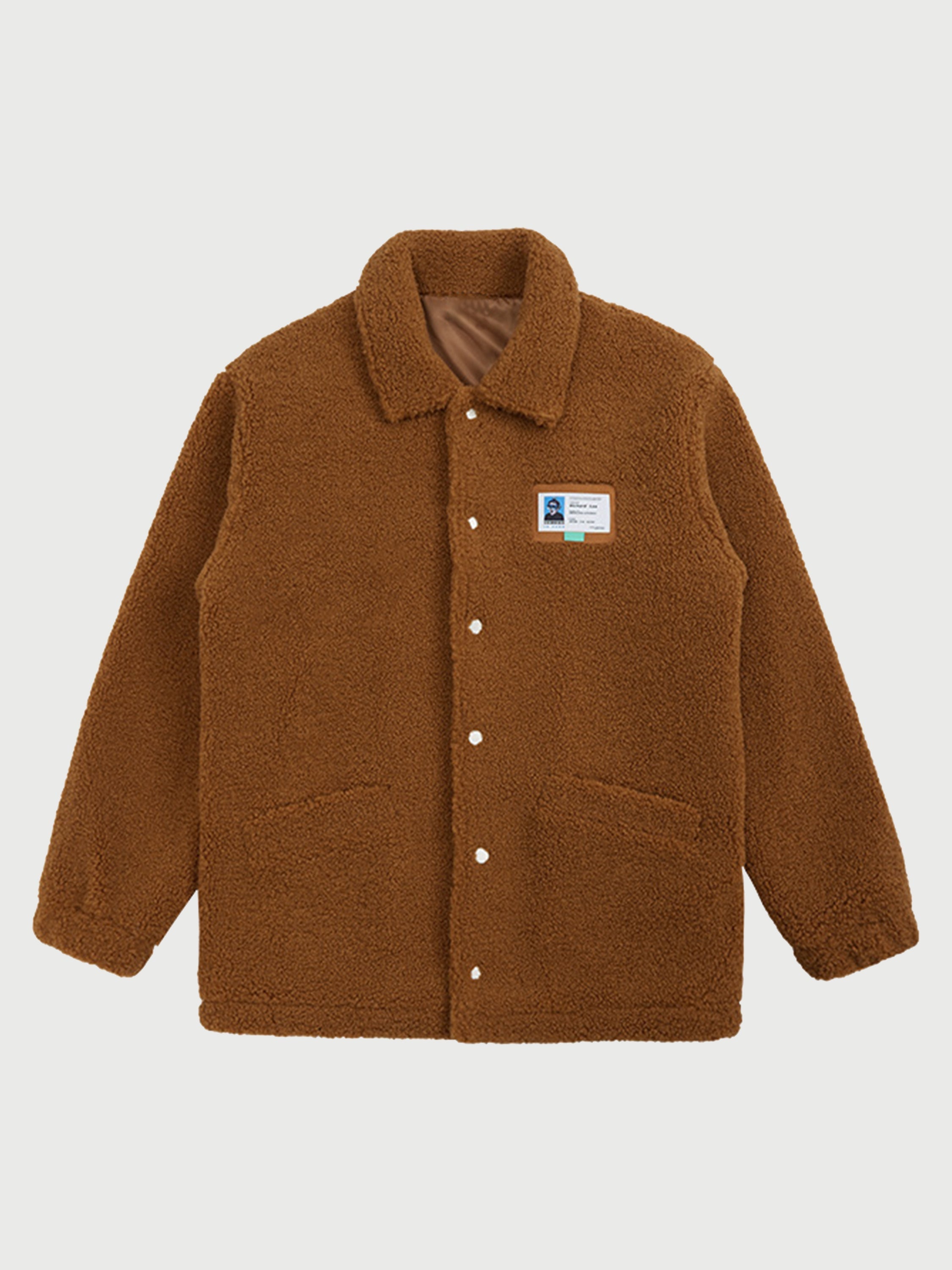 The Vimiaparty Vintage Loose Solid Color Lamb Cashmere Coat