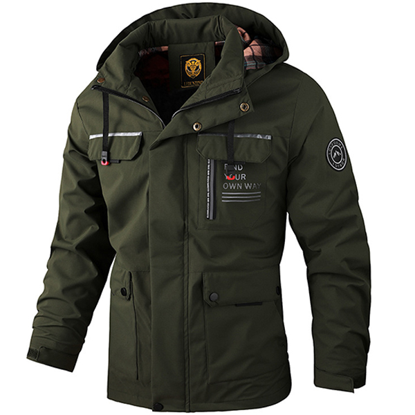 Men's Outdoor Zip Pocket Casual Jacket Coat