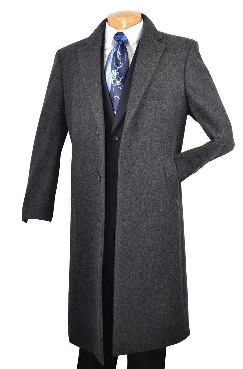 (S) Milan Collection - Wool and Cashmere Regular Fit Dress Top Coat 48
