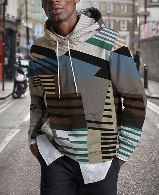 Casual Patchwork Pockets Design Long Sleeve Hoodie