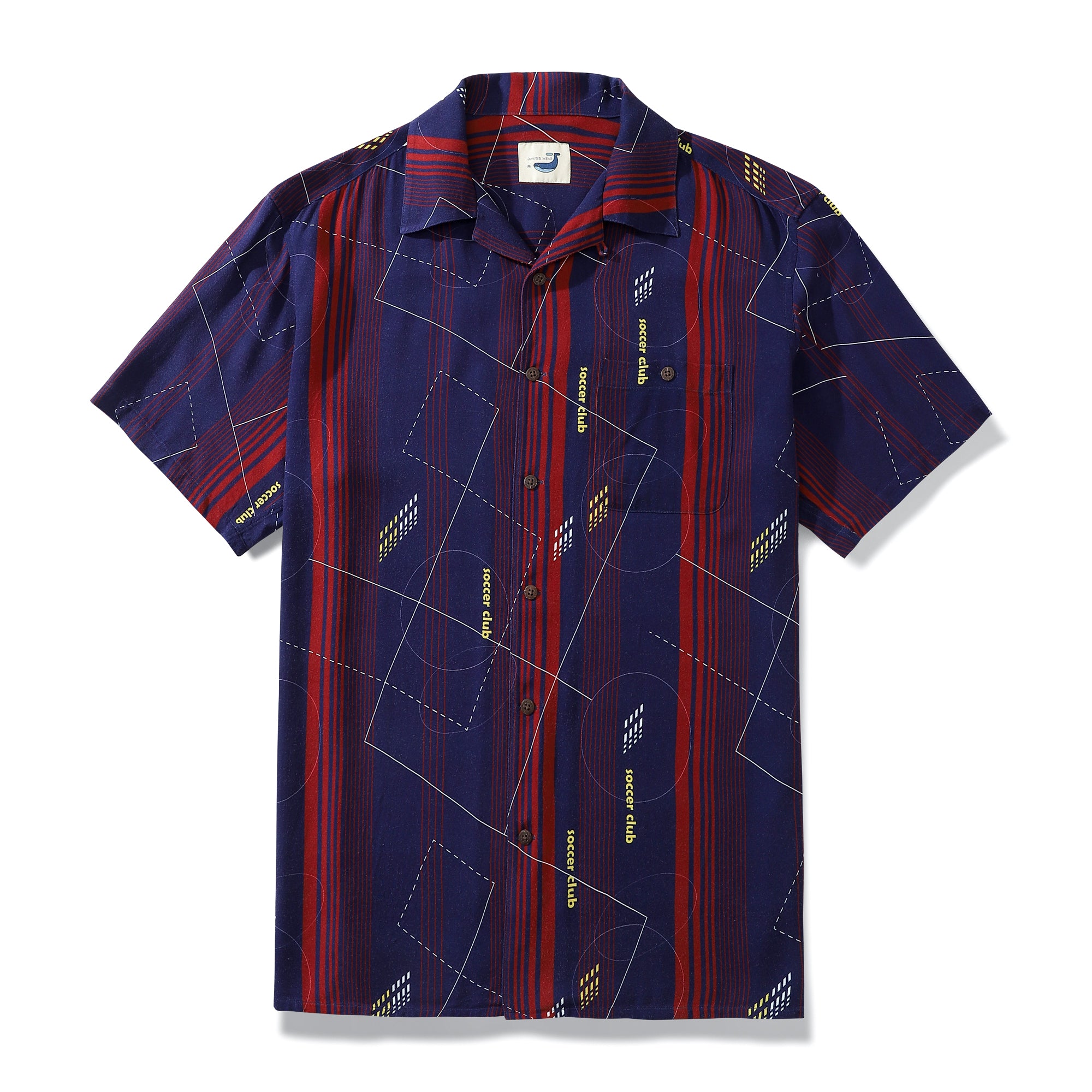 World Cup Soccer Club Commemorative Pattern 100% Rayon Men's Shirt