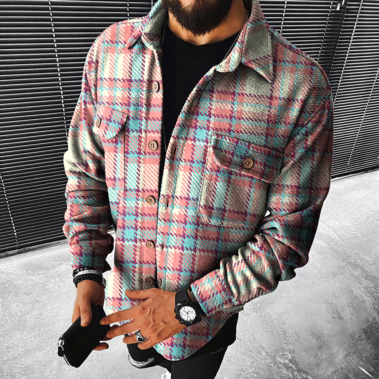 Casual Fashion Check Texture Jacket
