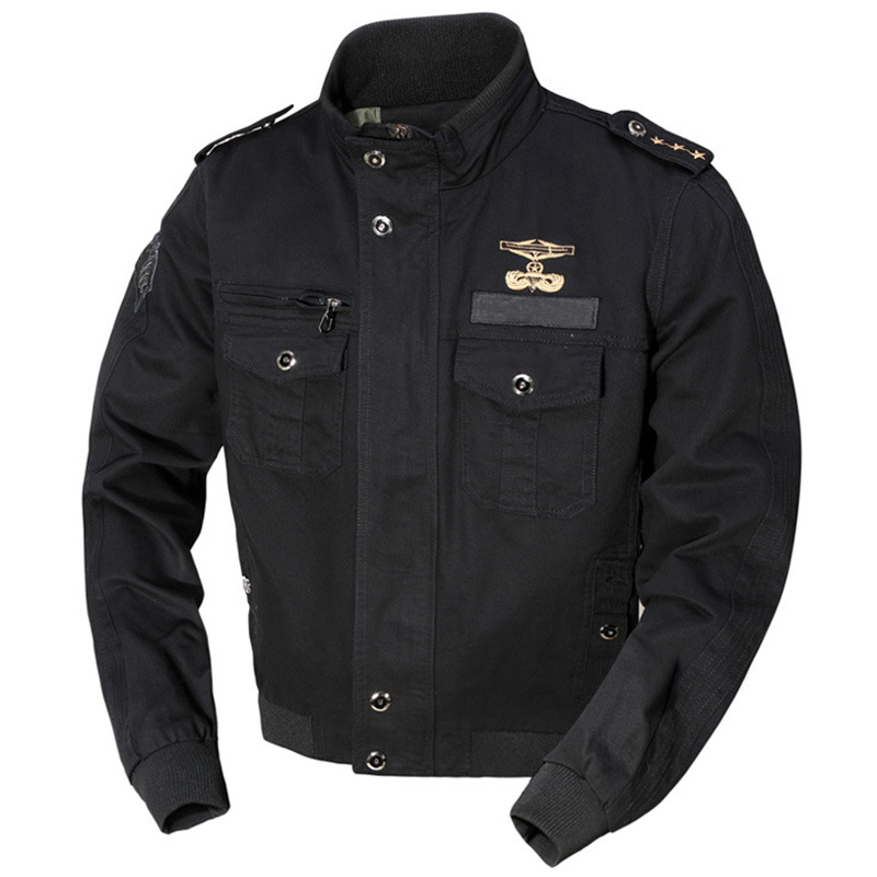Men's Zip Pocket Military Cargo Jacket