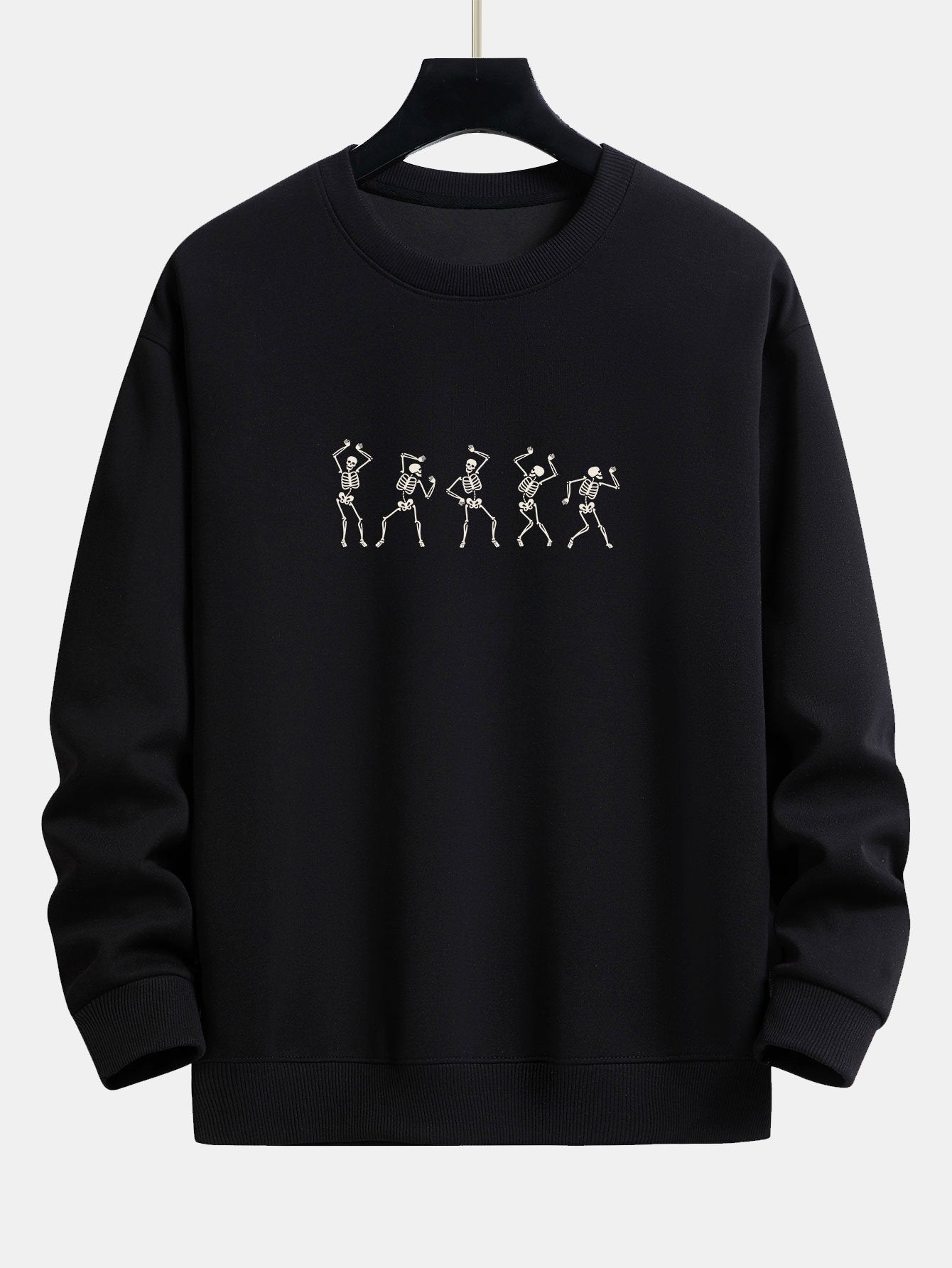 Dancing Skull Print Relax Fit Sweatshirt
