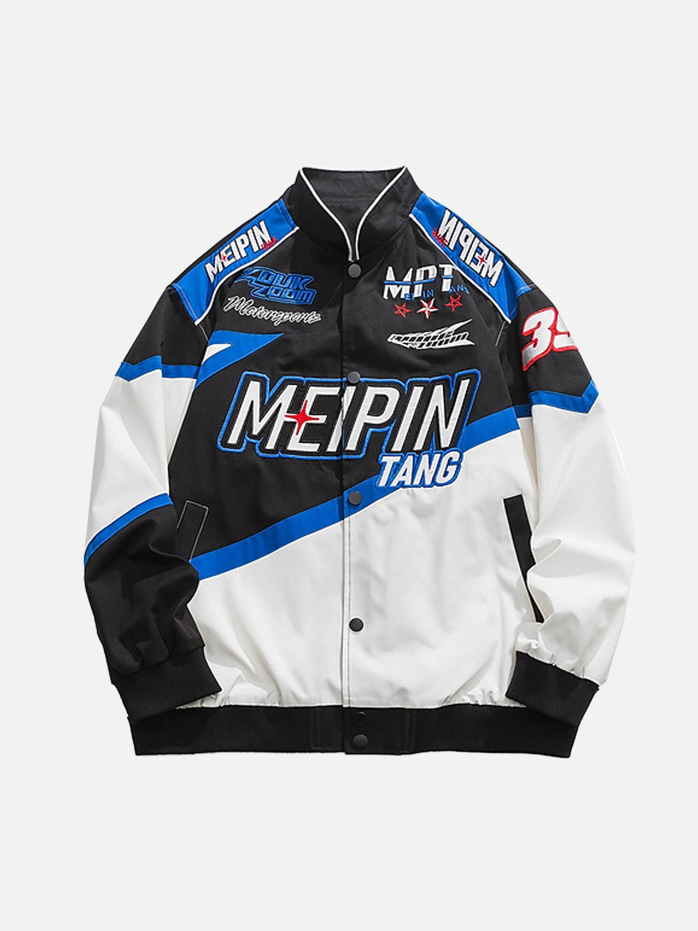 The Vimiaparty American Street Hip-hop Patchwork Embroidered Jacket